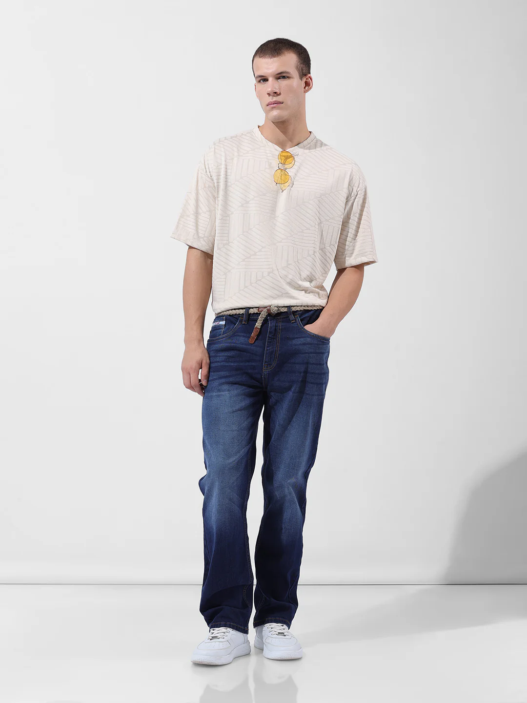 Men's Blue Regular Fit Casual Jeans - Image 5