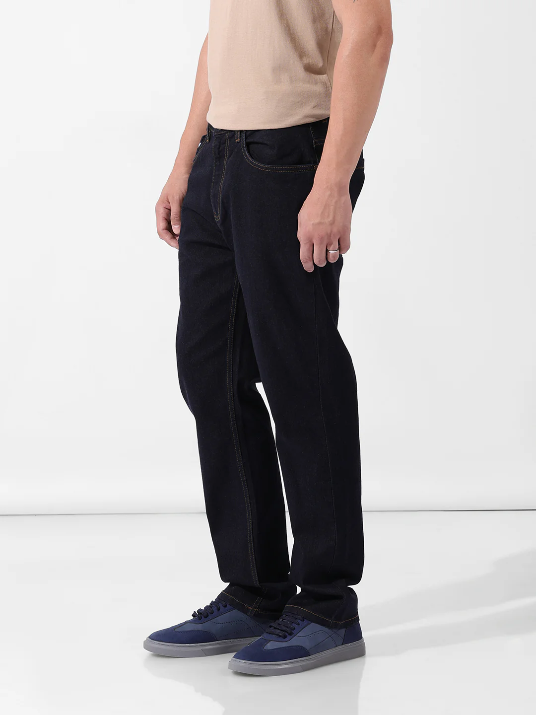 Men's Blue Regular Fit Casual Jeans - Image 2