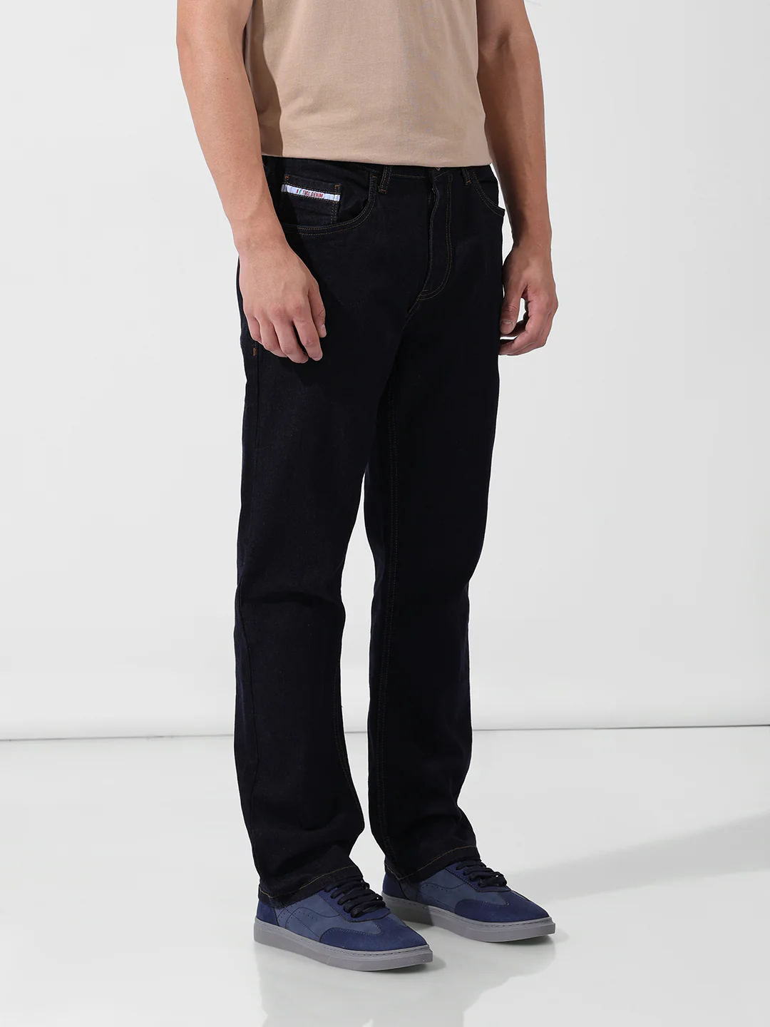 Men's Blue Regular Fit Casual Jeans - Image 3