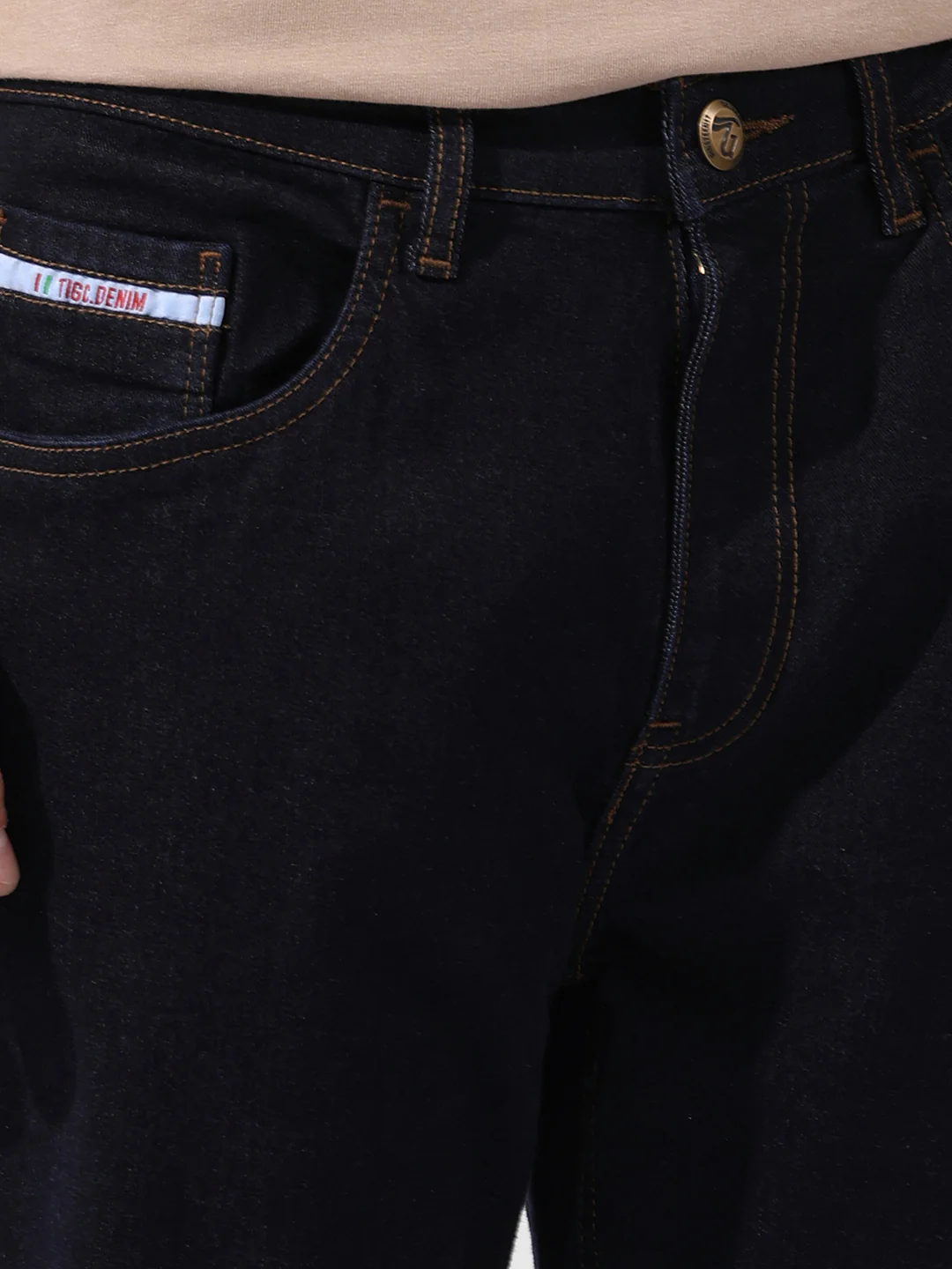 Men's Blue Regular Fit Casual Jeans - Image 4