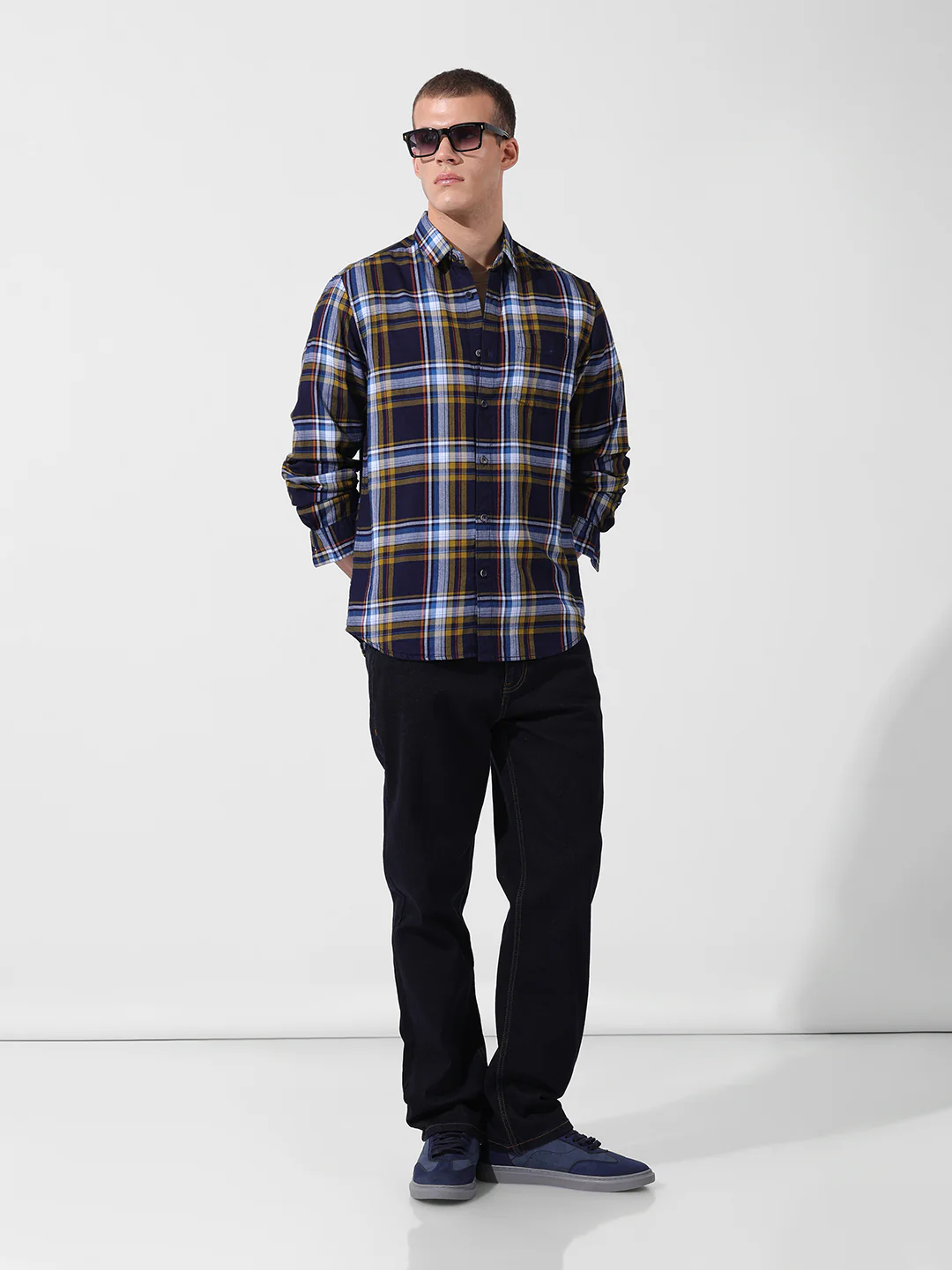 Men's Blue Regular Fit Casual Jeans - Image 5
