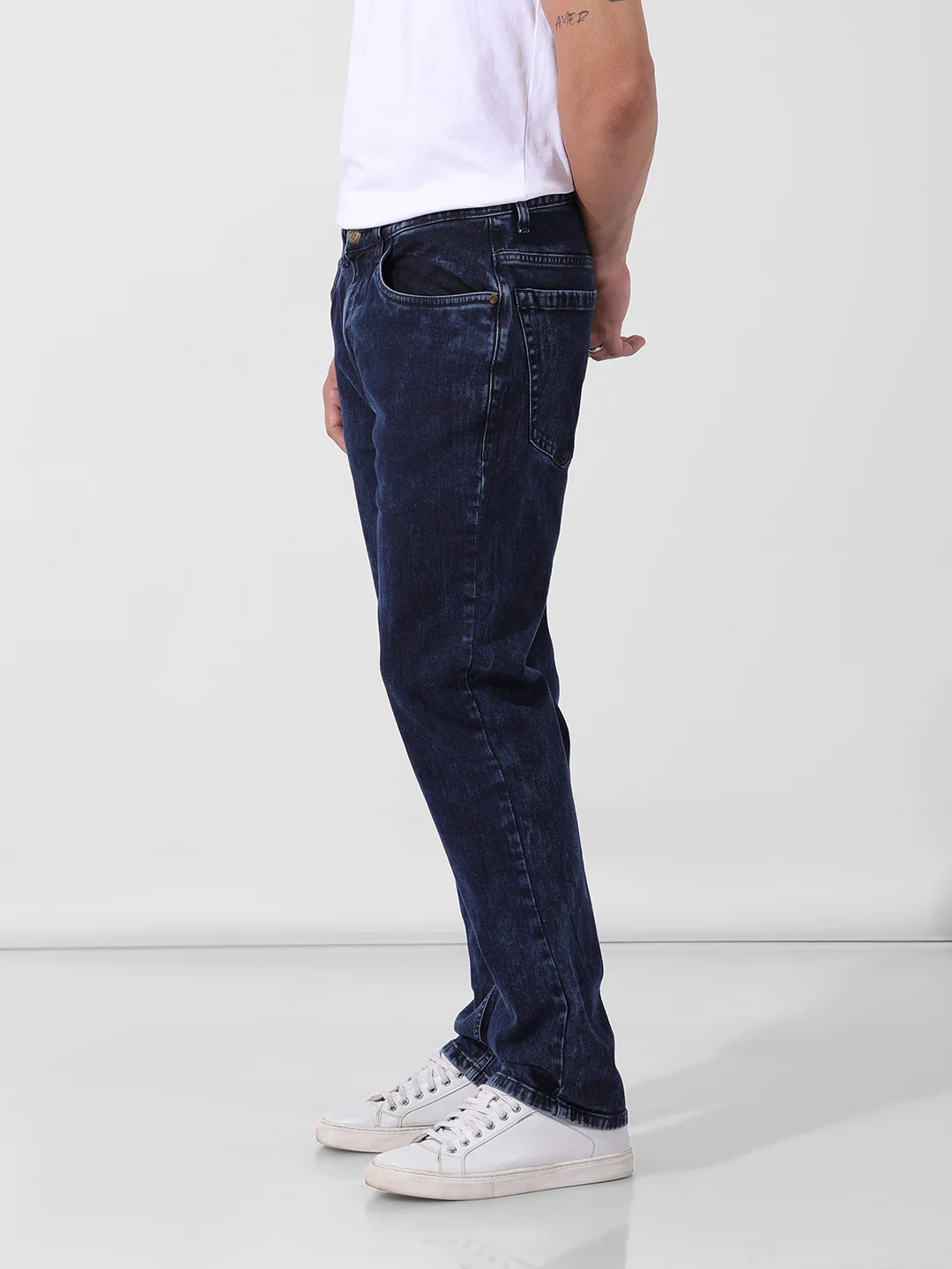 Men's Blue Regular Fit Casual Jeans - Image 2