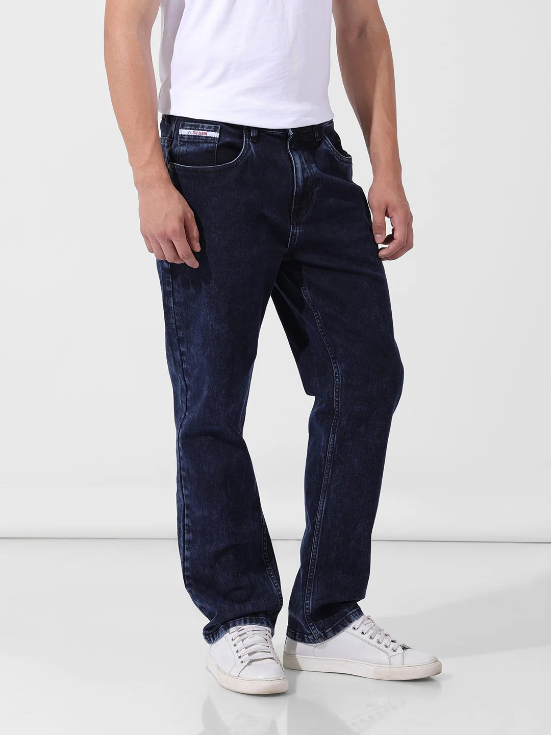 Men's Blue Regular Fit Casual Jeans - Image 3