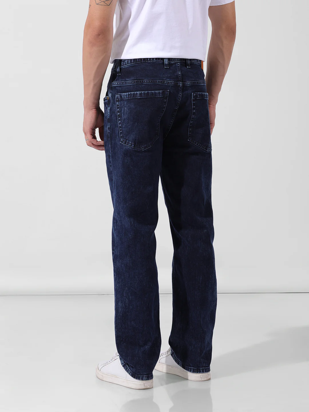 Men's Blue Regular Fit Casual Jeans - Image 6