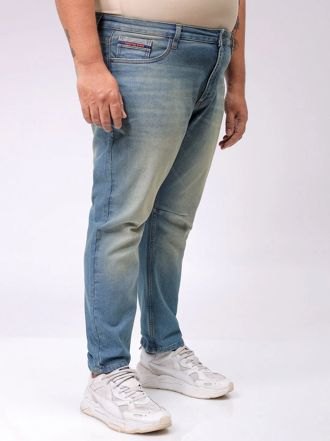 Men's Blue Carrot Fit Casual Jeans - Image 3