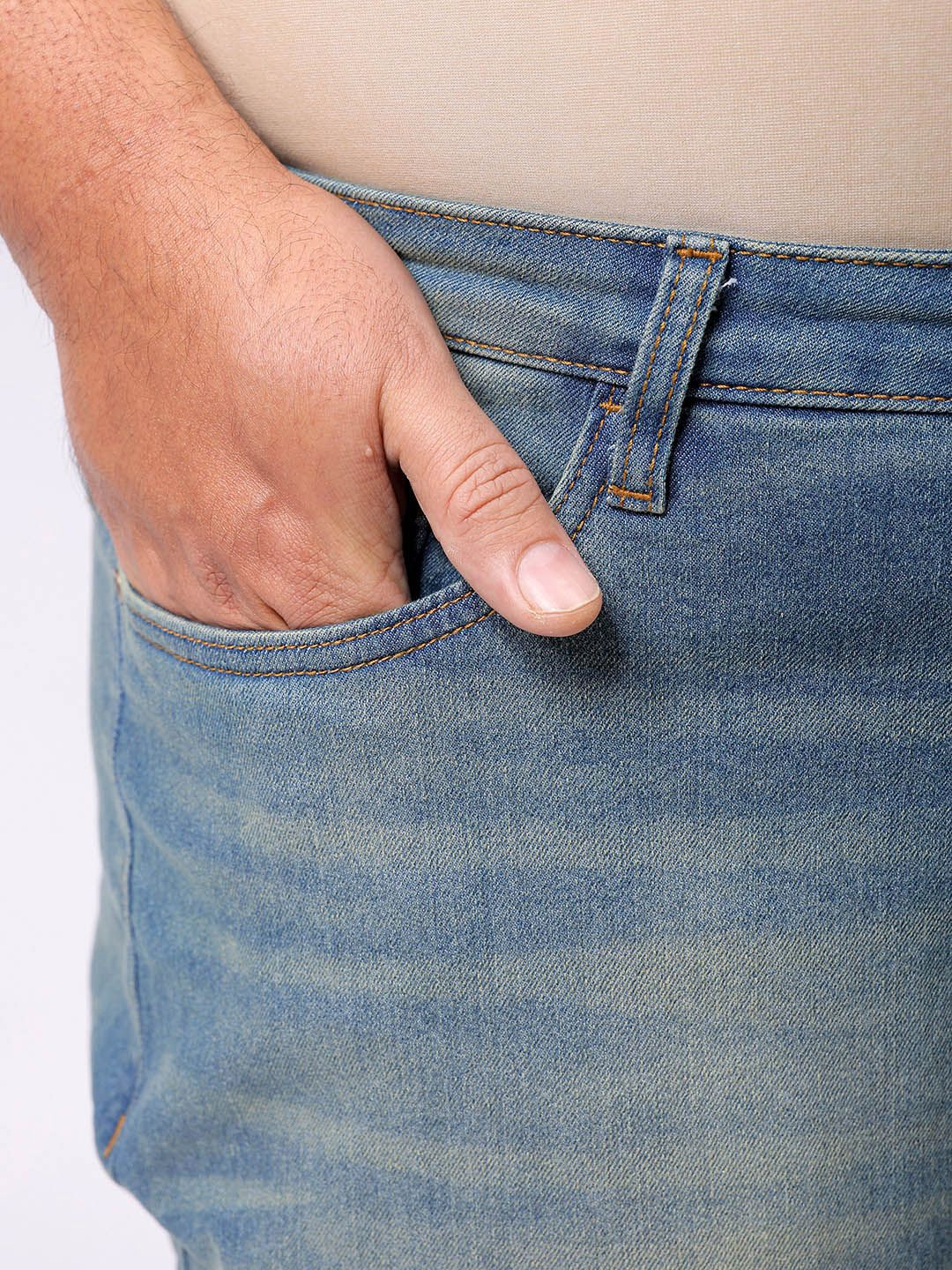 Men's Blue Carrot Fit Casual Jeans - Image 5