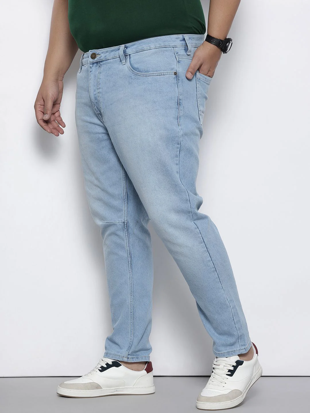 Men's Blue Carrot Fit Casual Jeans - Image 2