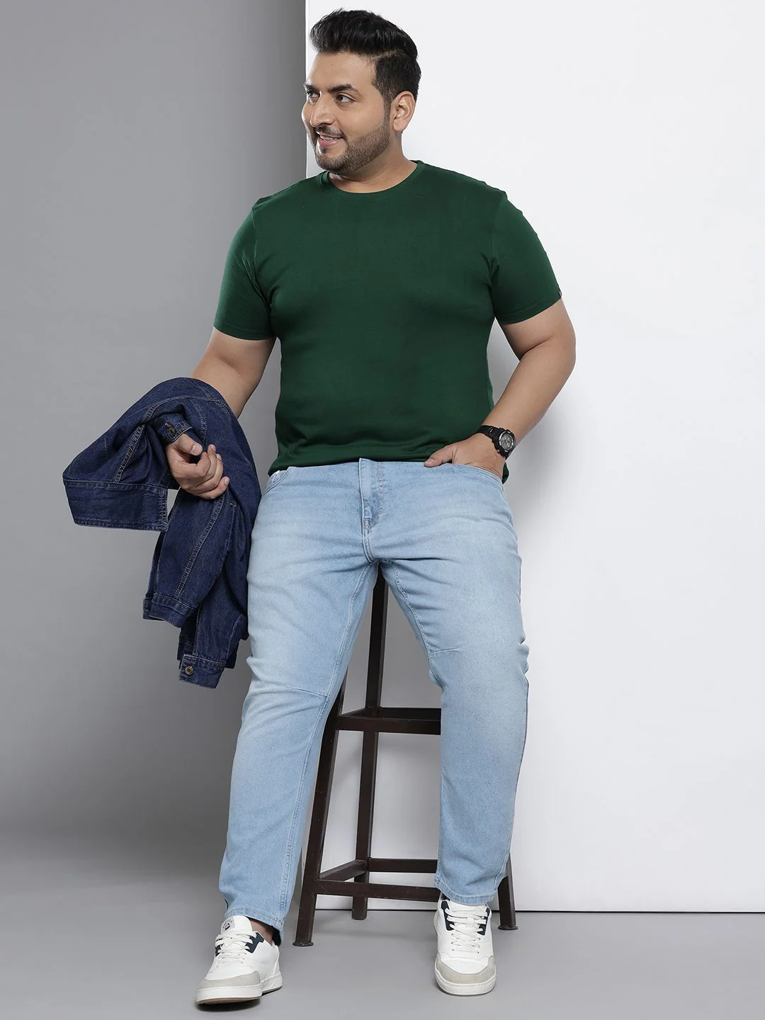 Men's Blue Carrot Fit Casual Jeans - Image 4