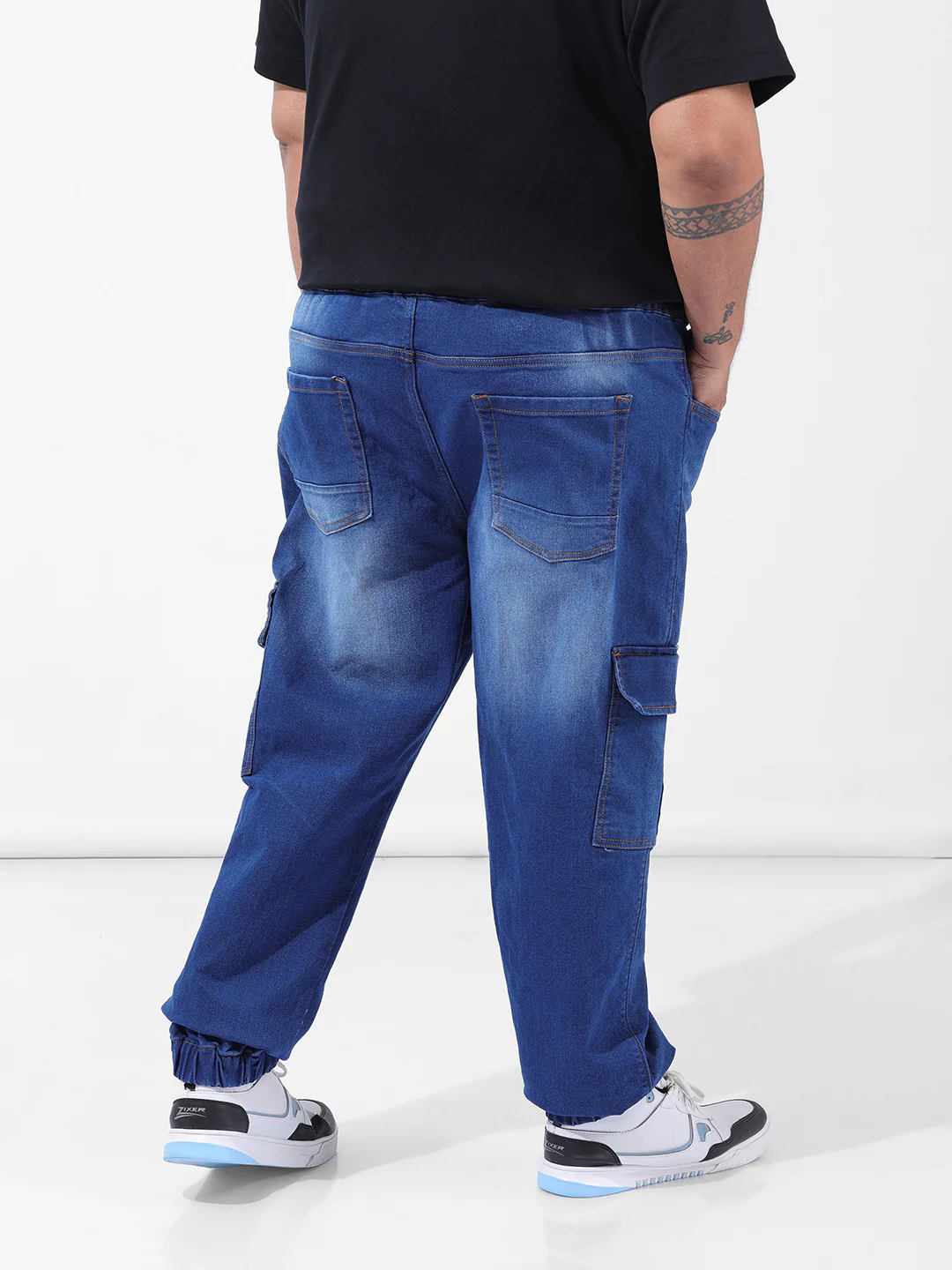 Men's Blue Regular Fit Casual Jeans - Image 4