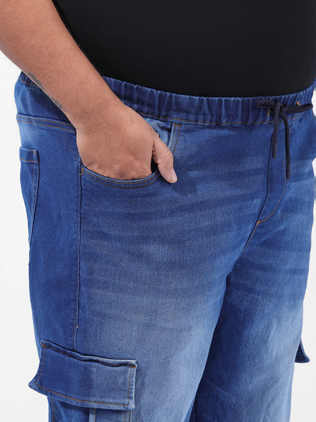 Men's Blue Regular Fit Casual Jeans - Image 5