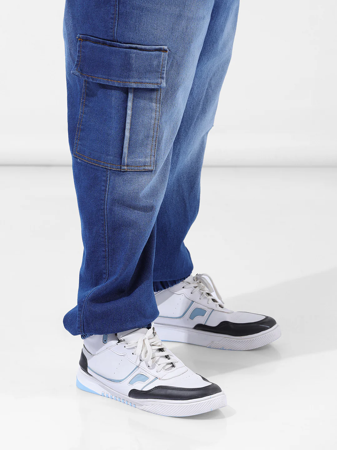 Men's Blue Regular Fit Casual Jeans - Image 6