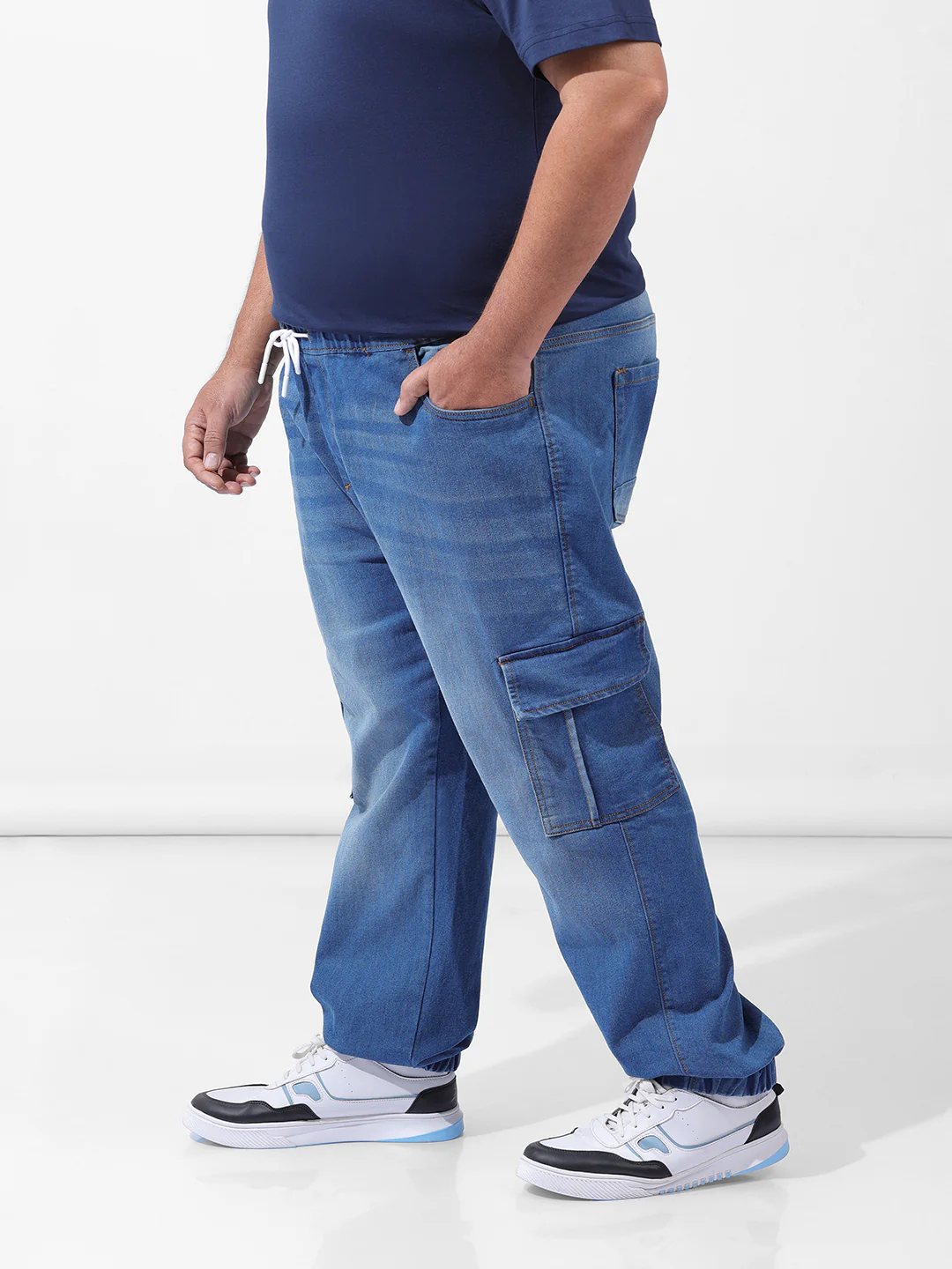 Men's Blue Regular Fit Casual Jeans - Image 2