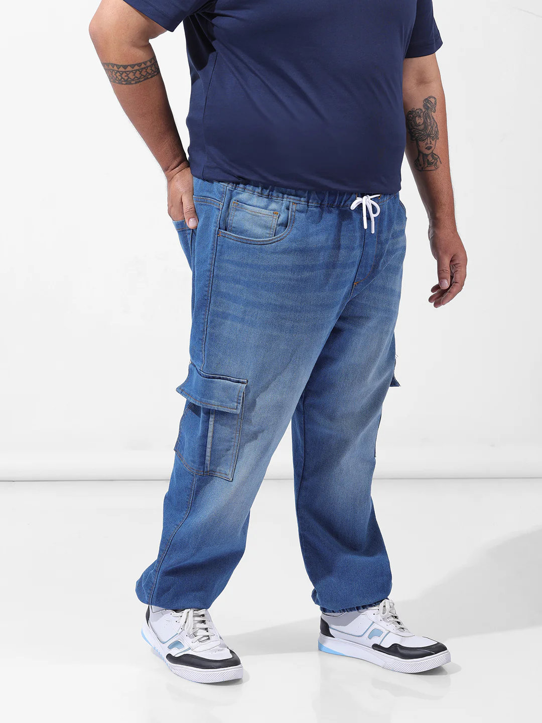 Men's Blue Regular Fit Casual Jeans - Image 3