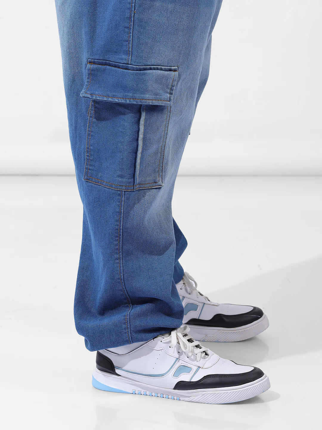 Men's Blue Regular Fit Casual Jeans - Image 6