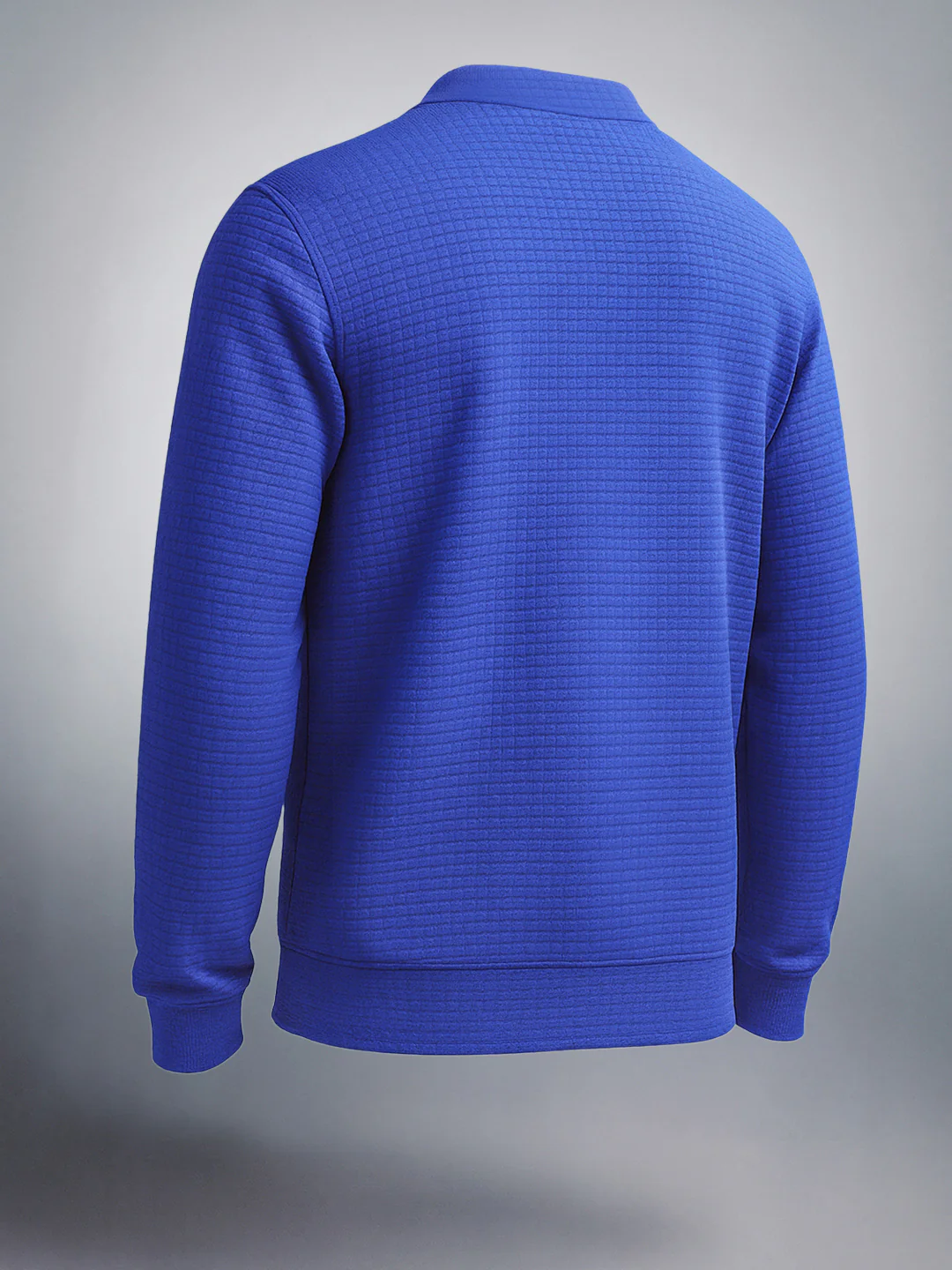 Men's Galactic Cobalt Regular Fit Textured Casual Sweatshirts - Image 2