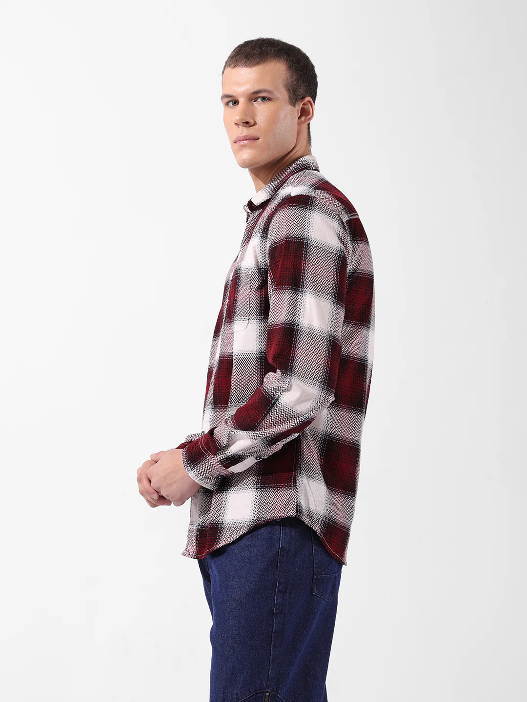 Men's Brown Regular Fit Printed Casual Shirt - Image 2