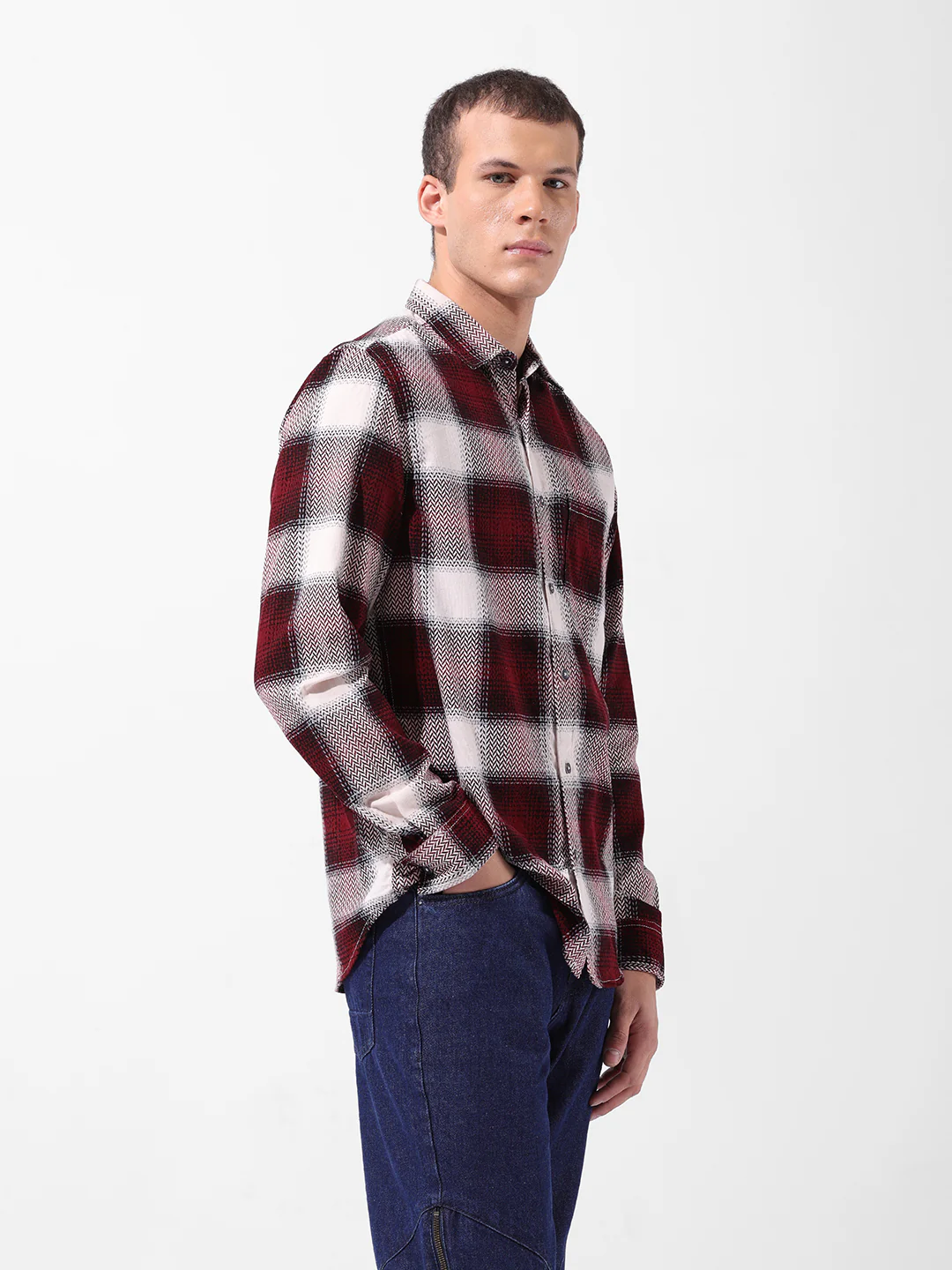 Men's Brown Regular Fit Printed Casual Shirt - Image 4