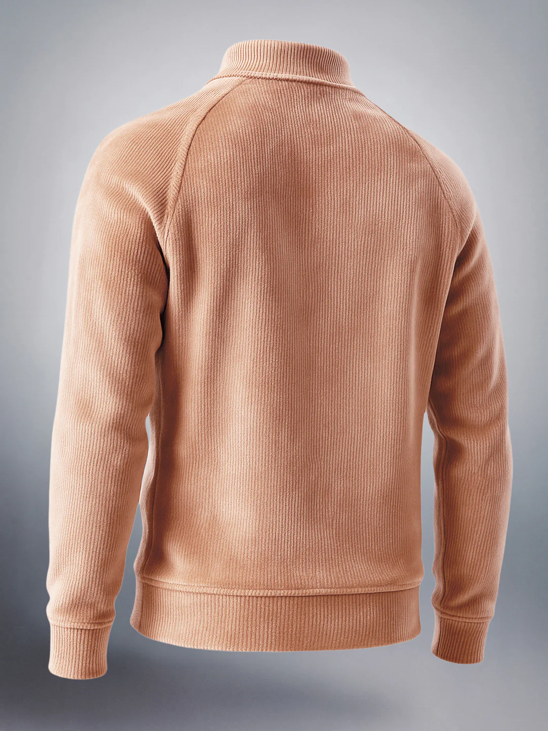 Men's Taupe Regular Fit Textured Casual Sweatshirts - Image 2