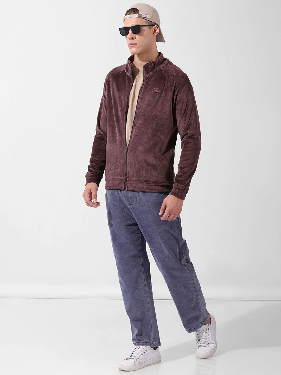 Men's Ground Coffee Regular Fit Textured Casual Sweatshirts - Image 8