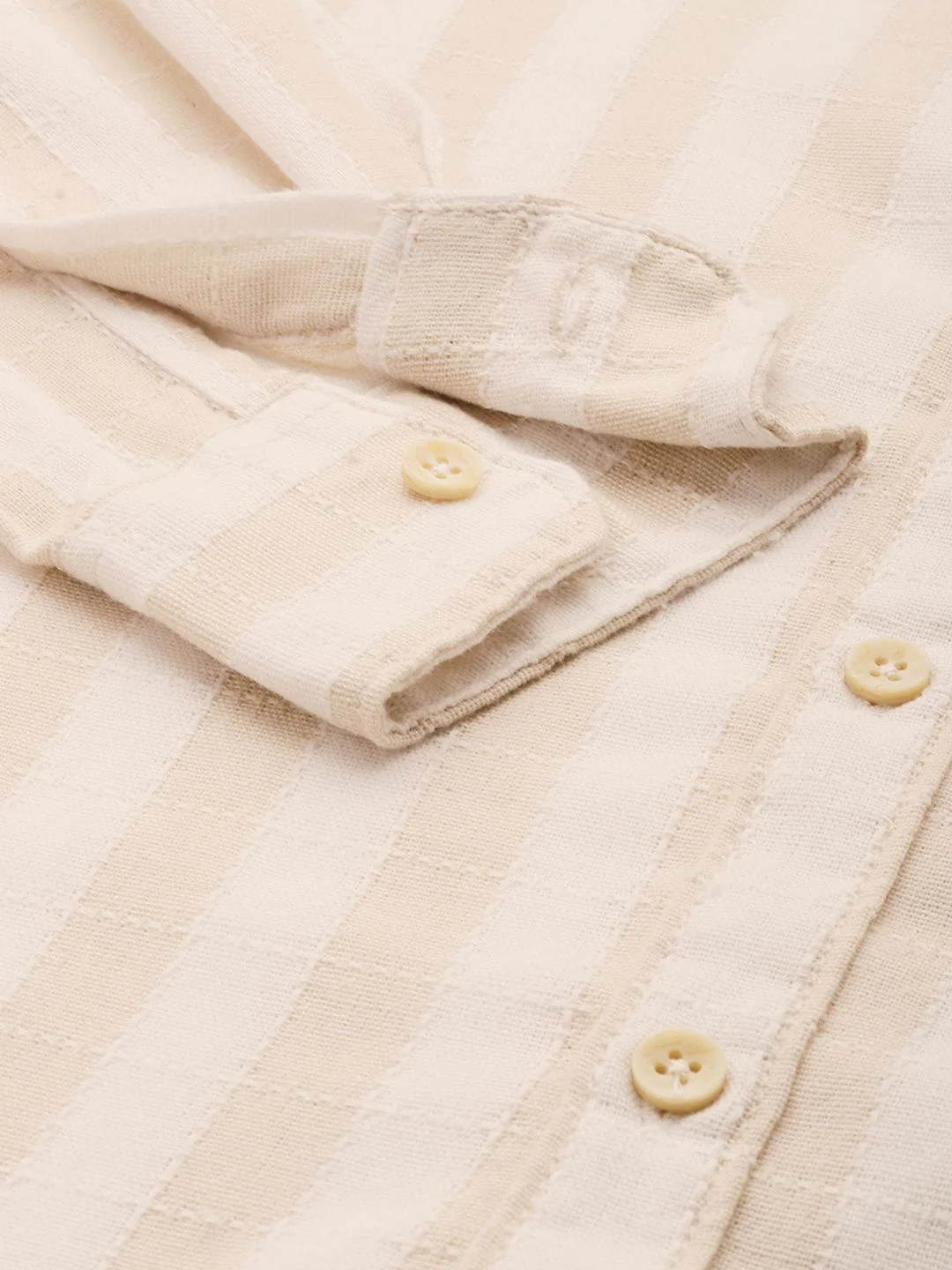 Men's Natural Regular Fit Checkered Casual Shirt - Image 6