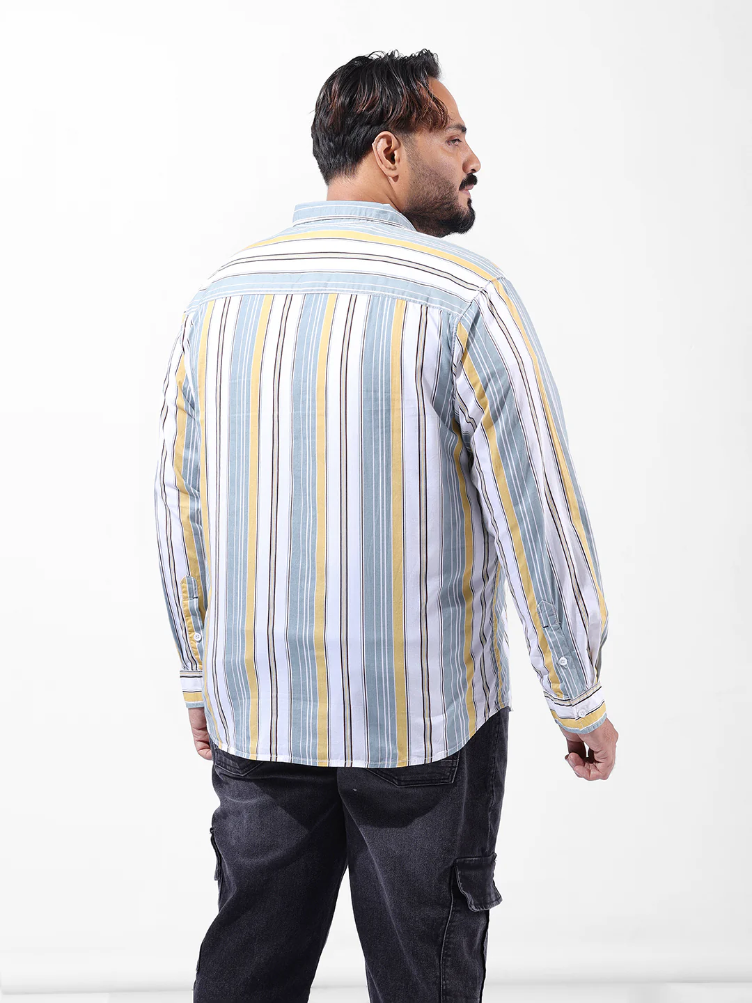 Men's Multicolor Regular Fit Striped Casual Shirt - Image 4
