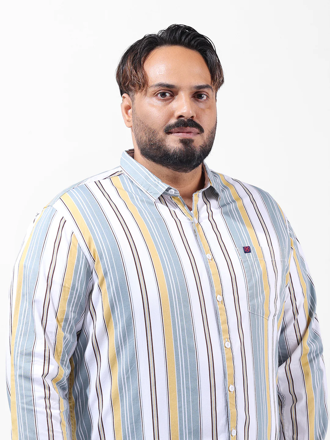 Men's Multicolor Regular Fit Striped Casual Shirt - Image 5