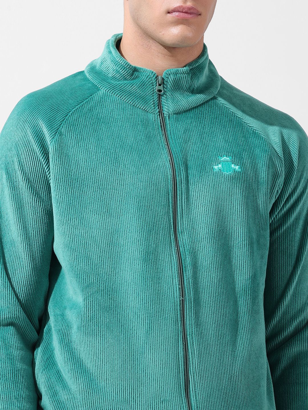 Men's Jelly Green Regular Fit Textured Casual Sweatshirts - Image 5