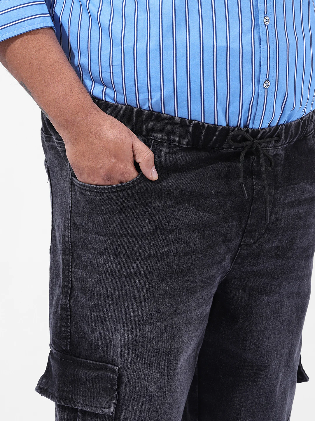 Men's Grey Regular Fit Casual Jeans - Image 5