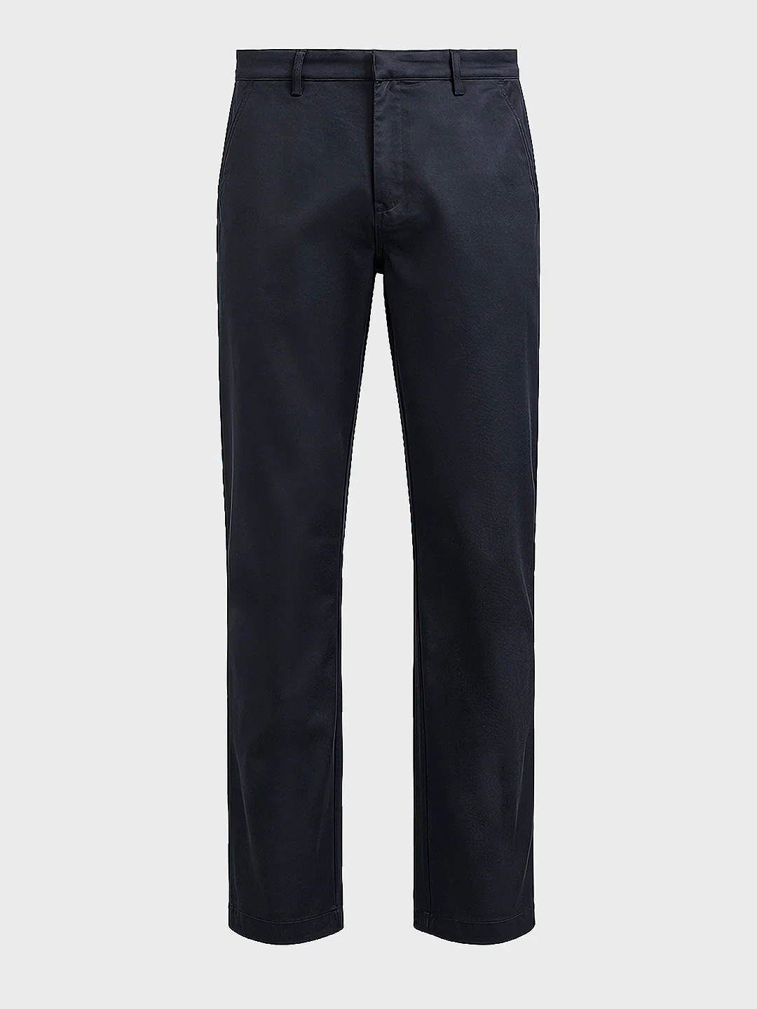 Men's Navy Regular Fit Casual Trousers - Image 5