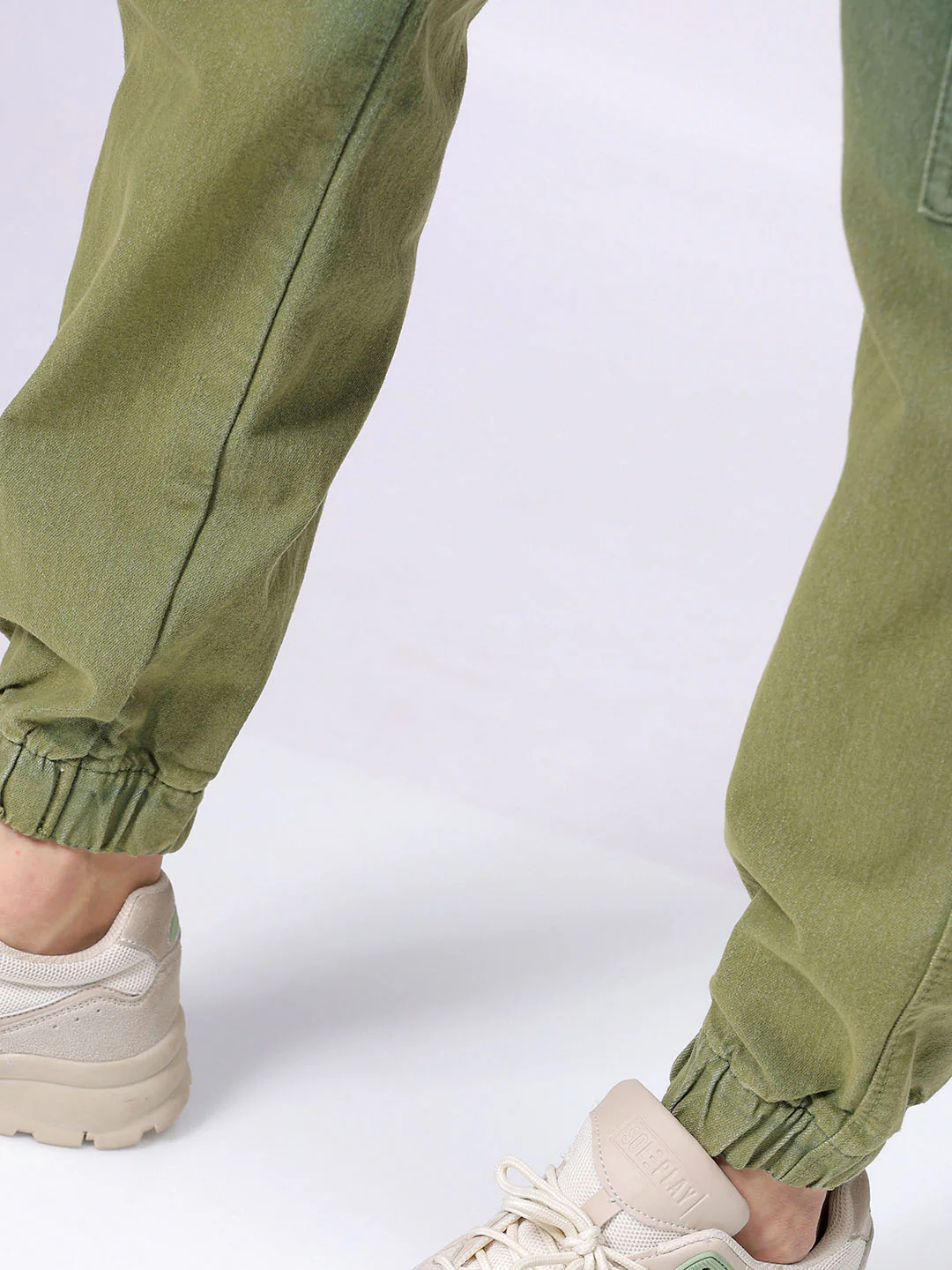 Men's Green Regular Fit Ombre Street Wear Jeans - Image 9