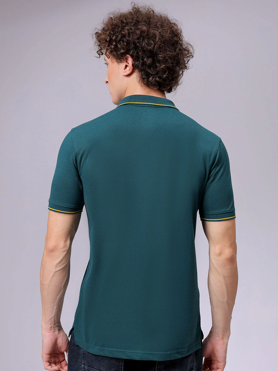 Men's Malachite Regular Fit Embroided Casual T-Shirt - Image 5