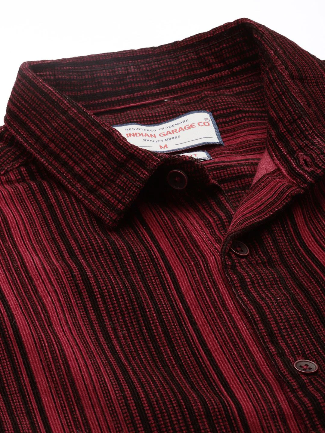 Men's Maroon Regular Fit Printed Casual Shirt - Image 5