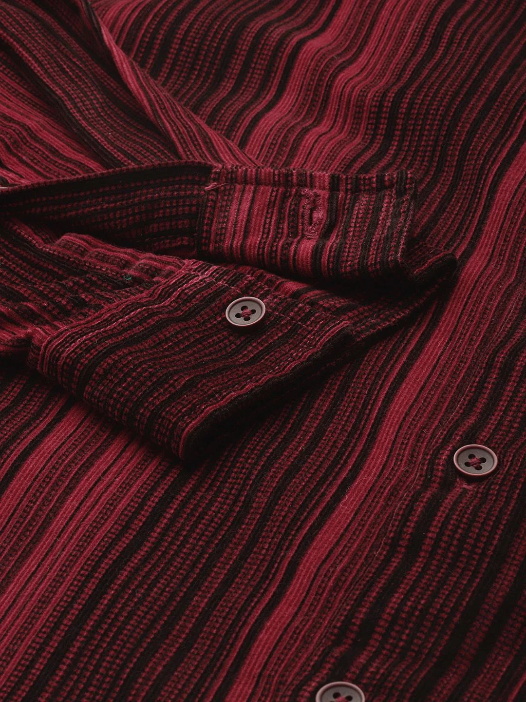 Men's Maroon Regular Fit Printed Casual Shirt - Image 6