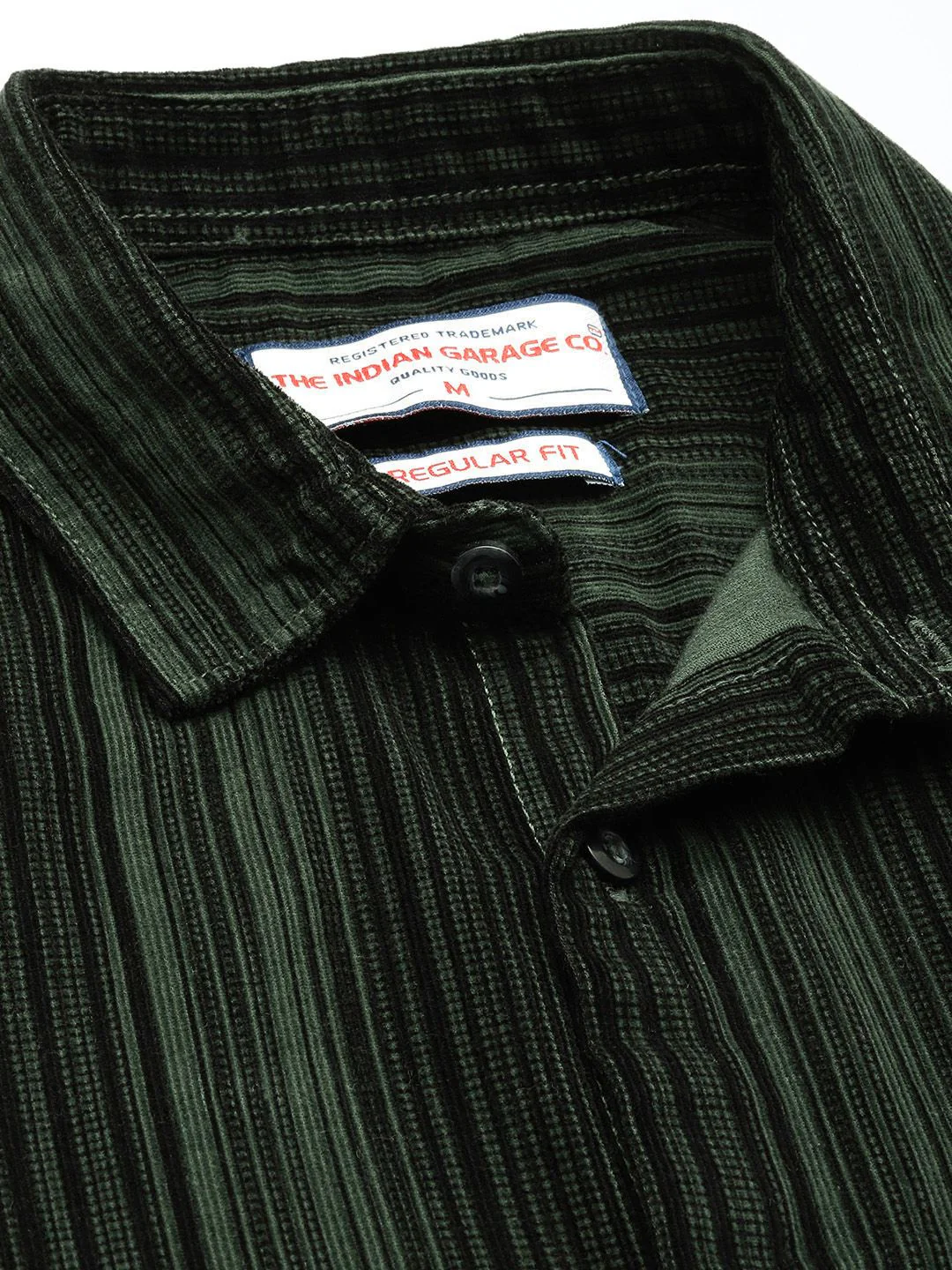 Men's Green Regular Fit Printed Casual Shirt - Image 5