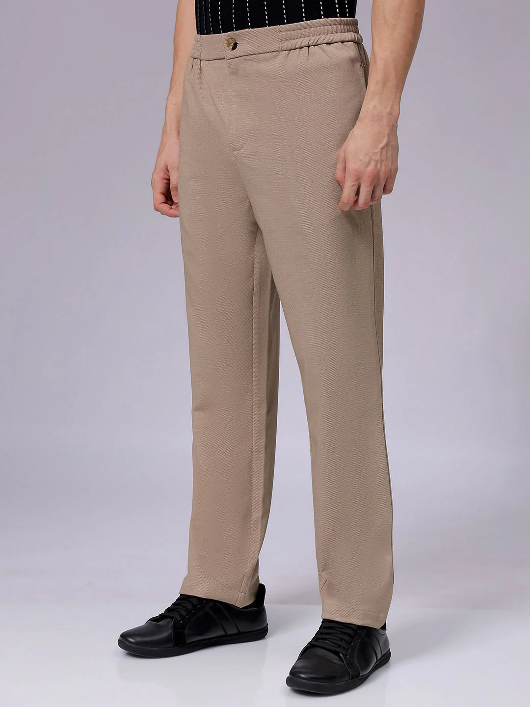 Men's Doeskin Regular Fit Solid Casual Chinos - Image 2