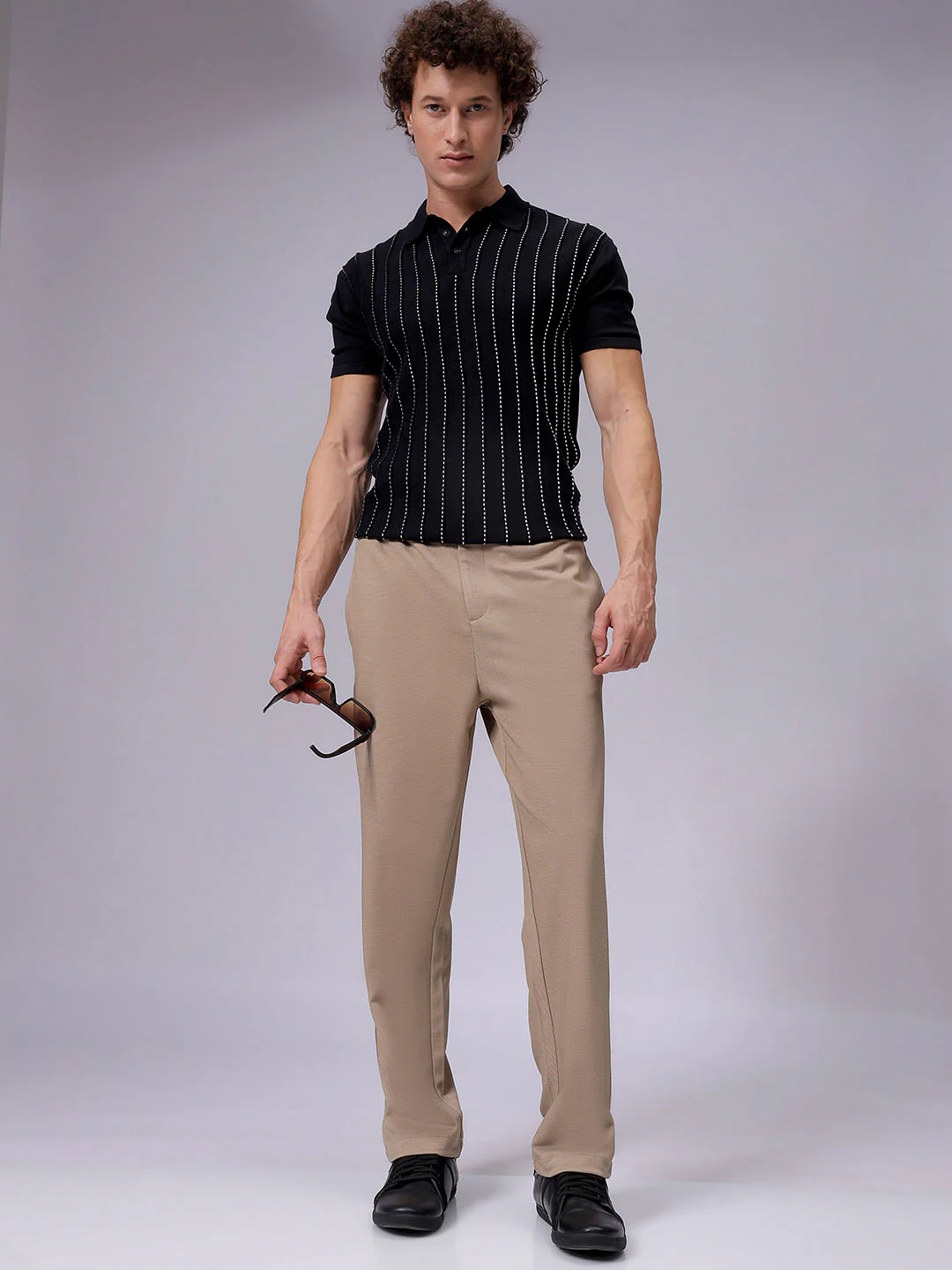 Men's Doeskin Regular Fit Solid Casual Chinos - Image 3