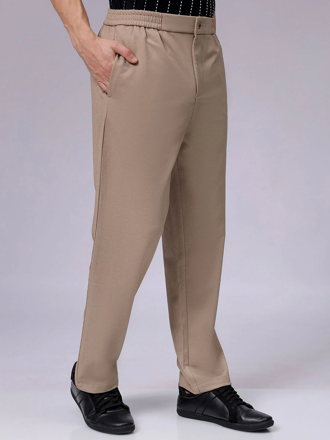 Men's Doeskin Regular Fit Solid Casual Chinos - Image 4