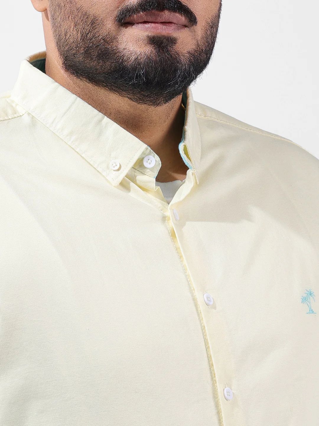 Men's Yellow Regular Fit Solid Casual Shirt - Image 6