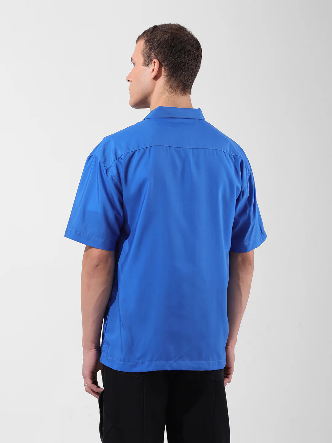Men's Blue Relaxed Fit Character Printed Shirt - Image 4