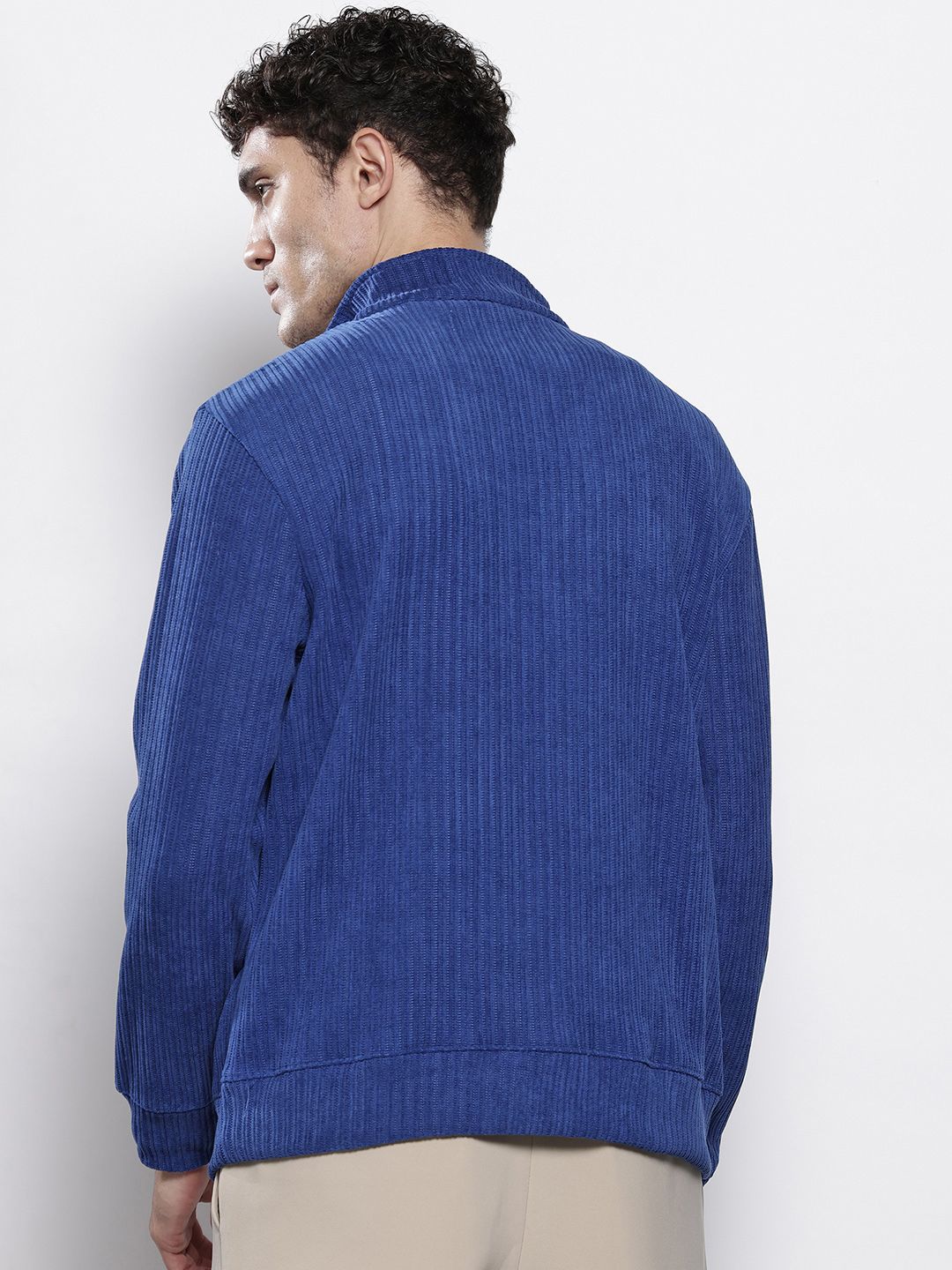 Men's Peacoat Relaxed Fit Solid Street Wear Sweatshirts - Image 5