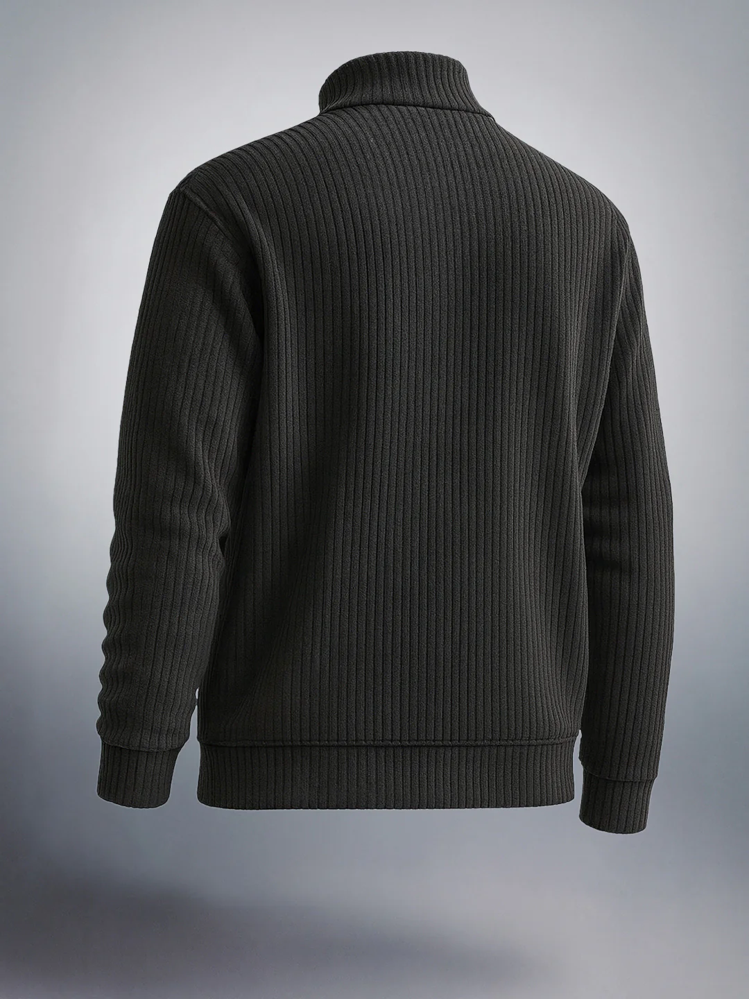 Men's Black Relaxed Fit Solid Street Wear Sweatshirts - Image 2
