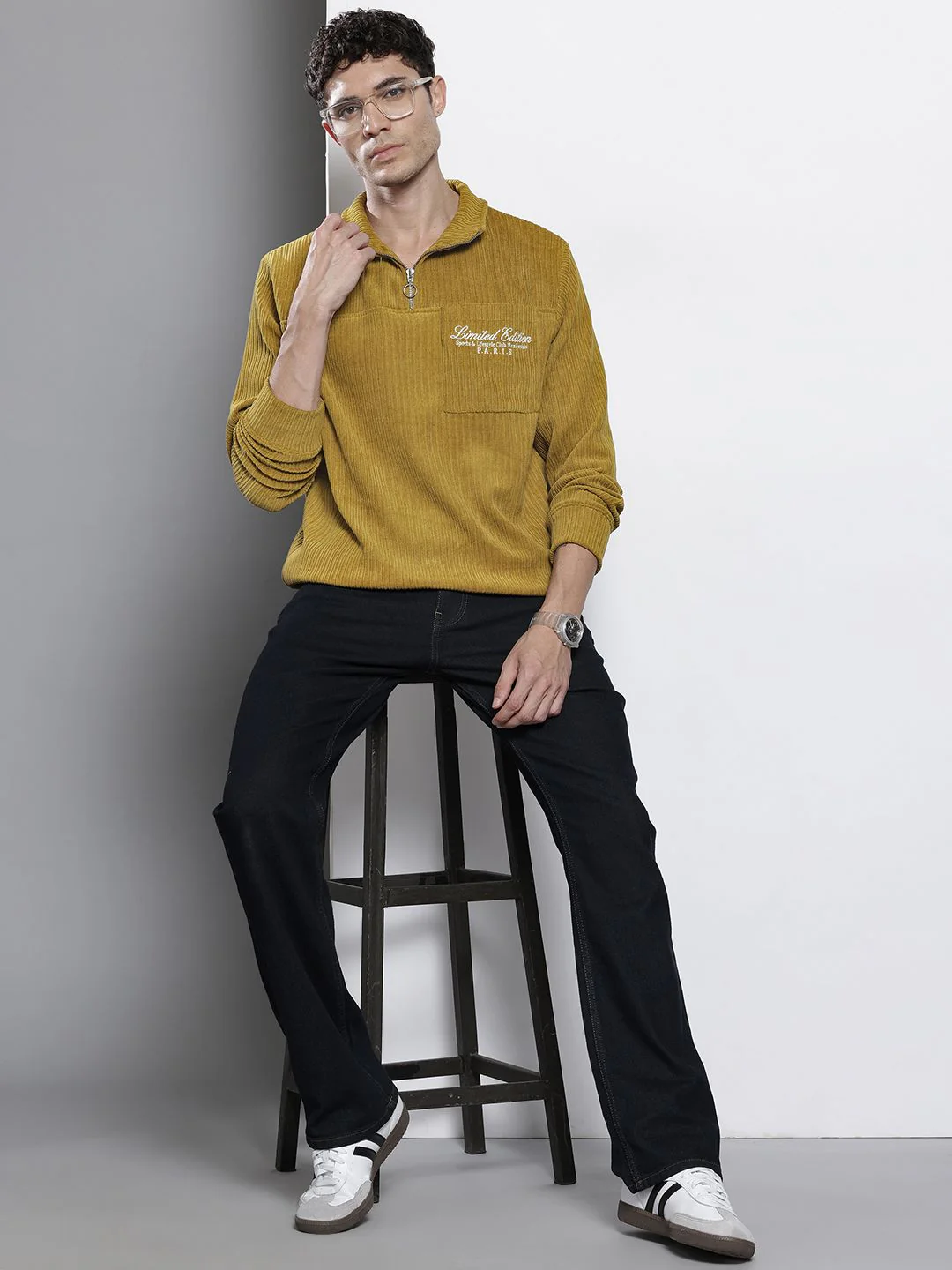 Men's Antique Moss Relaxed Fit Solid Street Wear Sweatshirts - Image 6