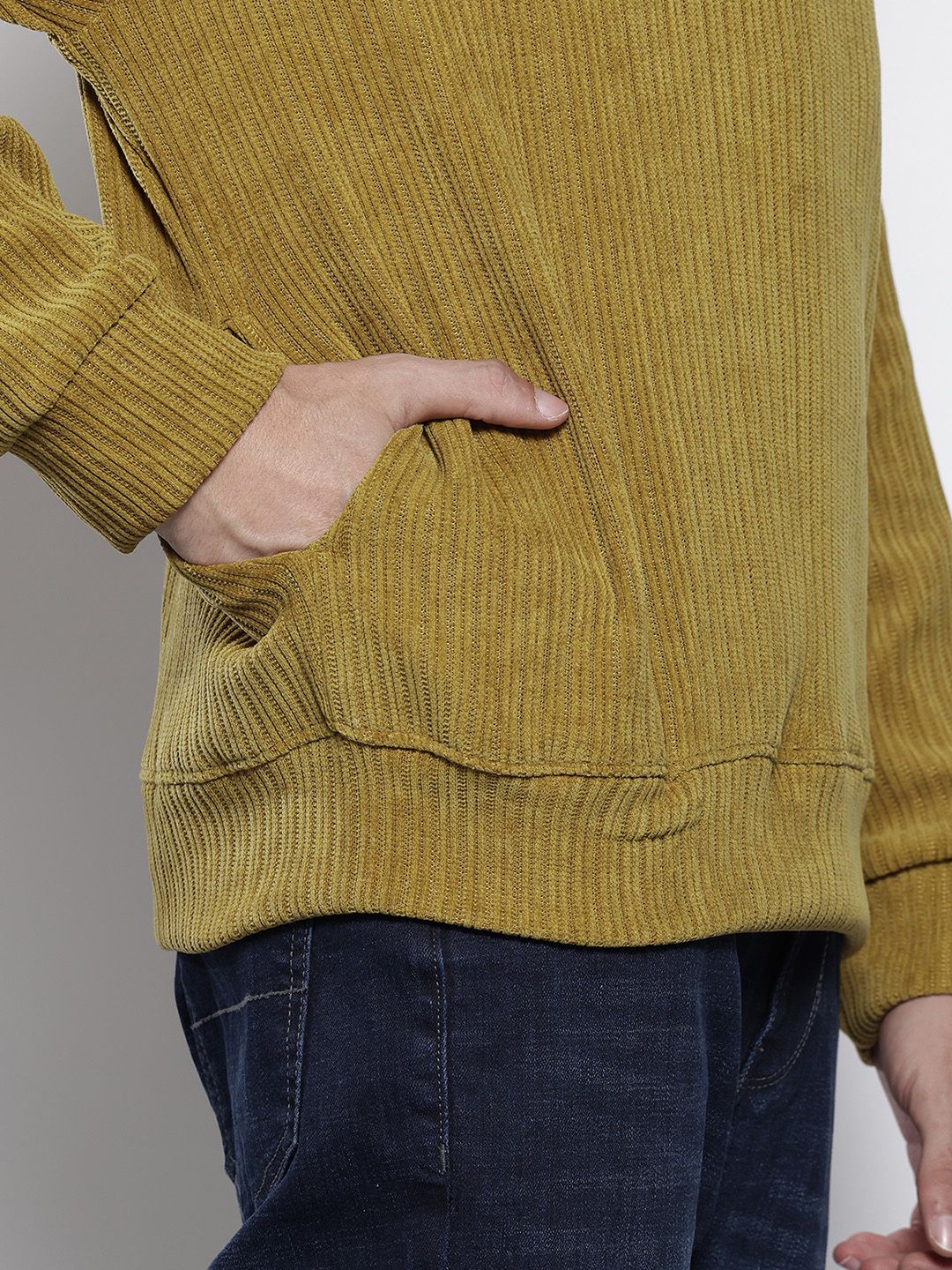 Men's Antique Moss Relaxed Fit Solid Street Wear Sweatshirts - Image 5