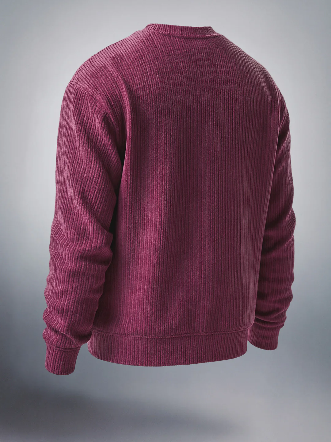 Men's Maroon Relaxed Fit Solid Street Wear Sweatshirts - Image 2