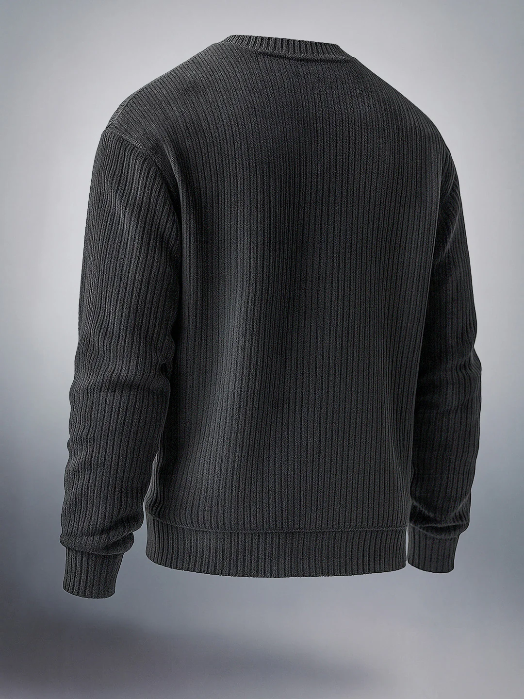 Men's Black Relaxed Fit Solid Street Wear Sweatshirts - Image 2