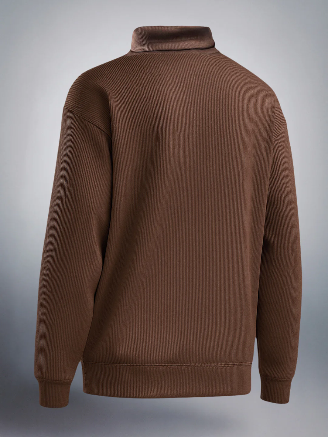 Men's Sepia Relaxed Fit Solid Casual Sweatshirts - Image 2