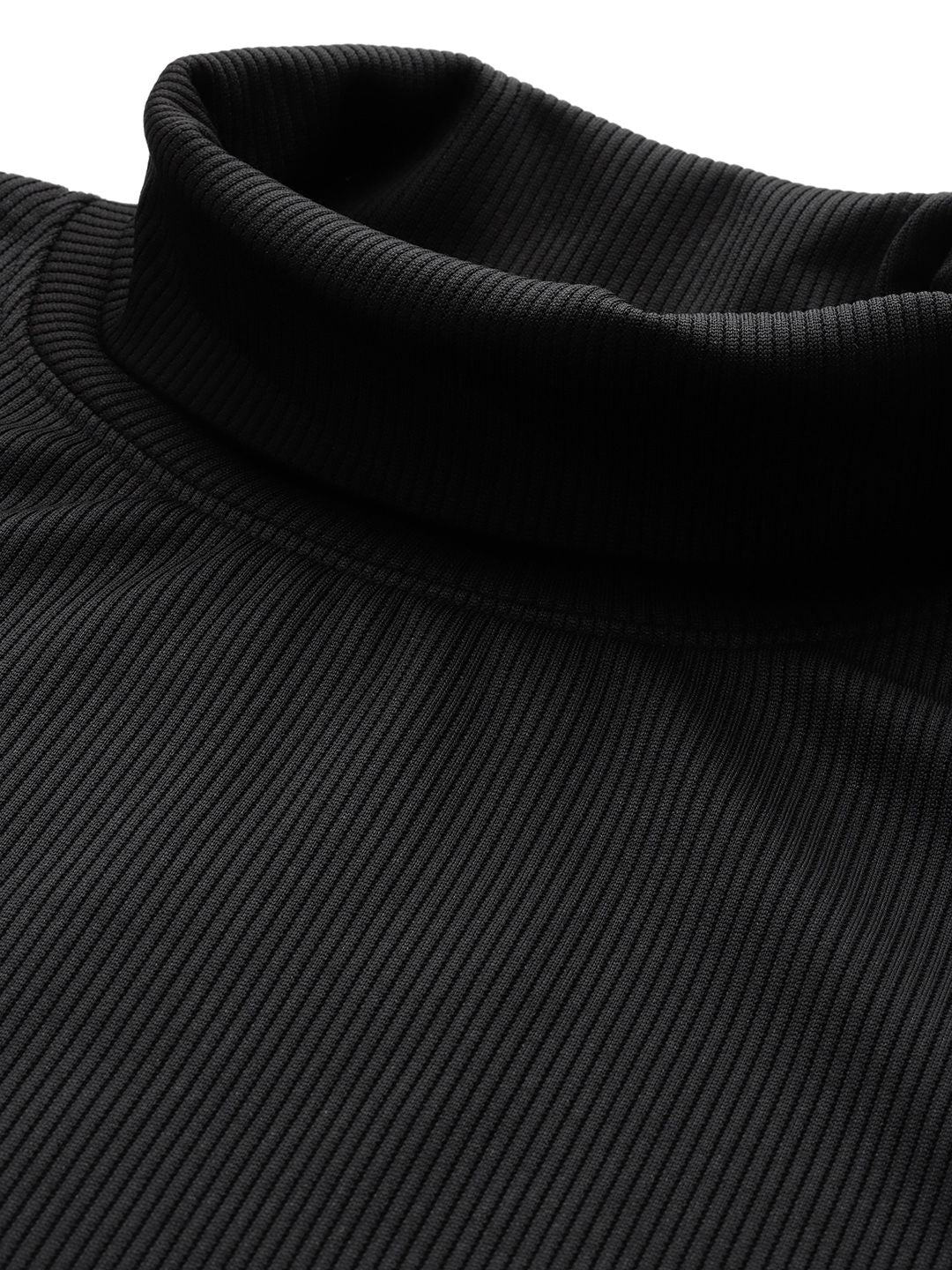 Men's Black Relaxed Fit Solid Casual Sweatshirts - Image 7