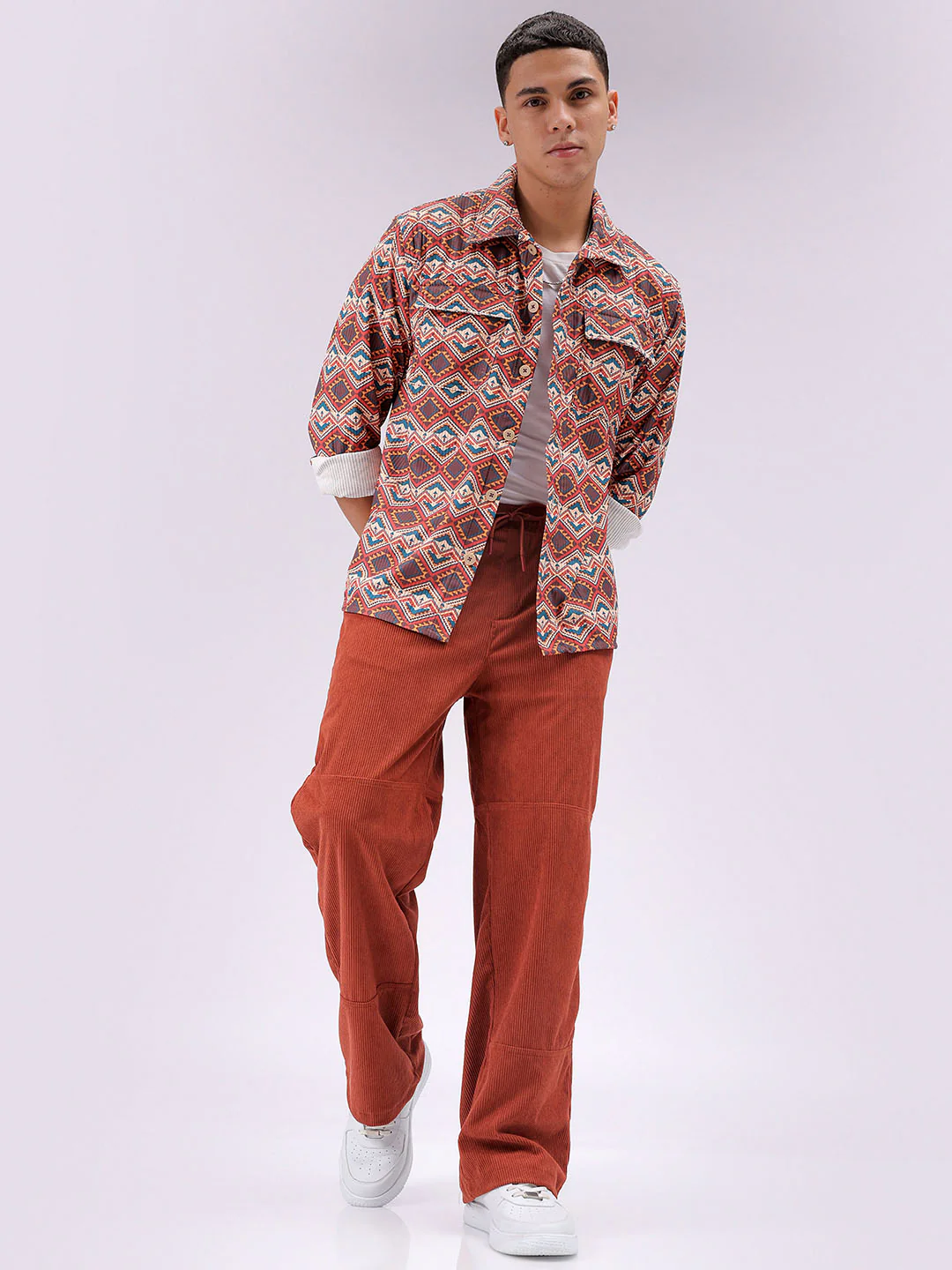 Men's Rust Relaxed Fit Solid Athletic  Jogger - Image 2