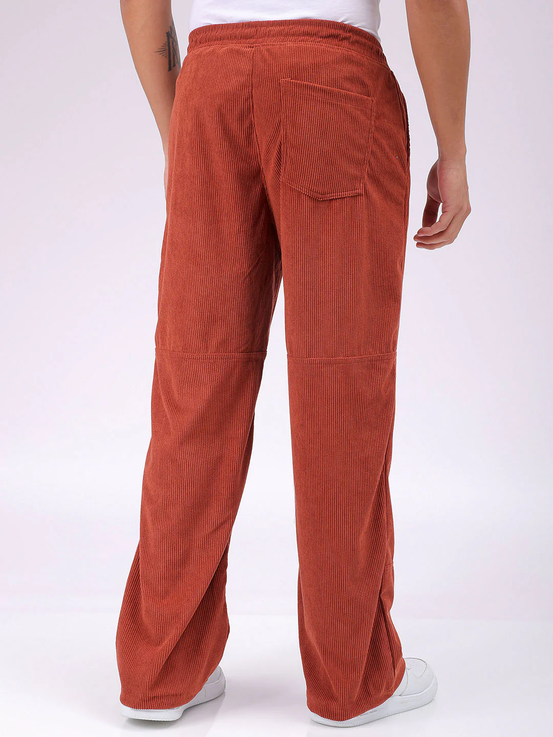 Men's Rust Relaxed Fit Solid Athletic  Jogger - Image 3