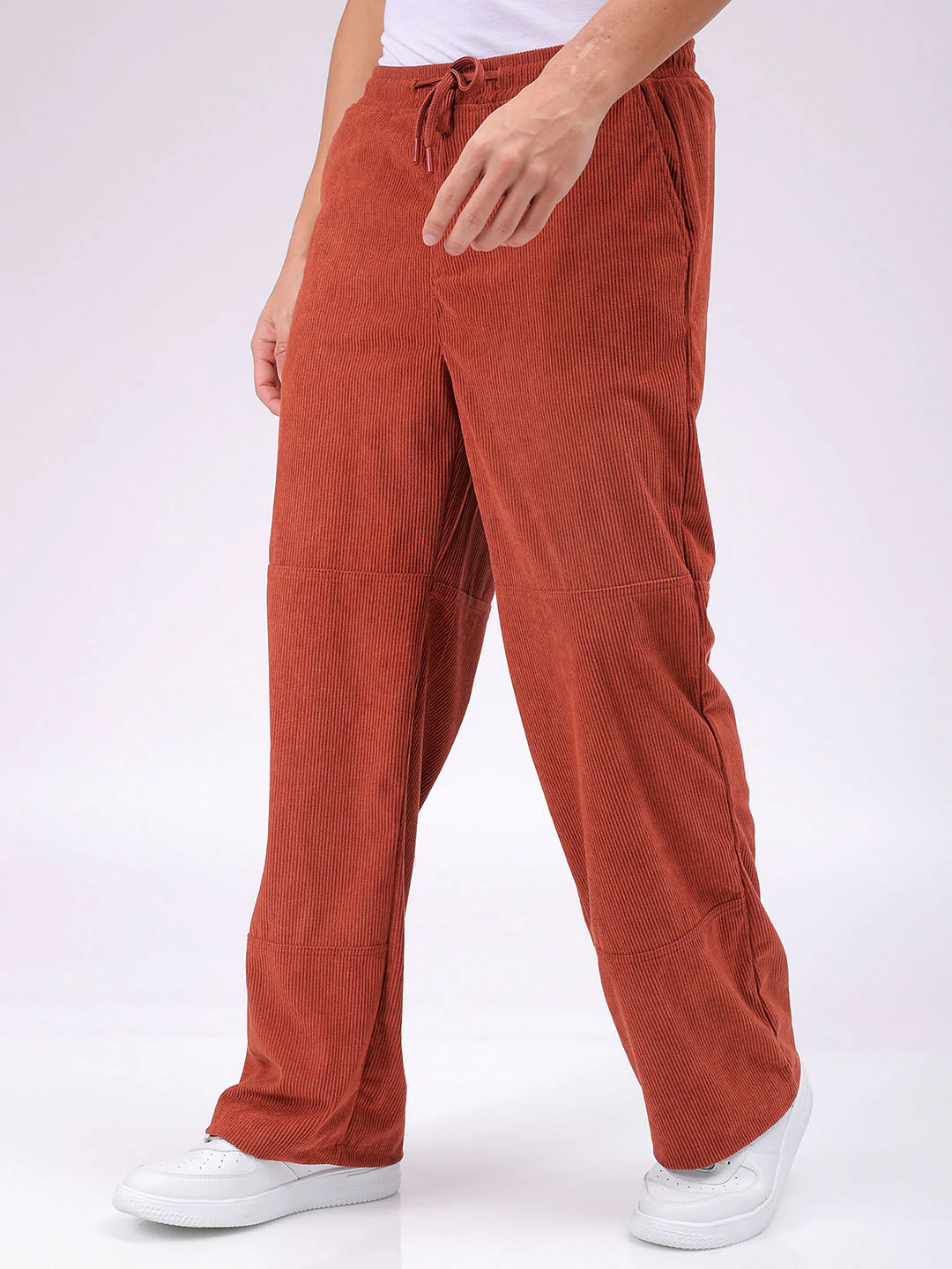 Men's Rust Relaxed Fit Solid Athletic  Jogger - Image 4